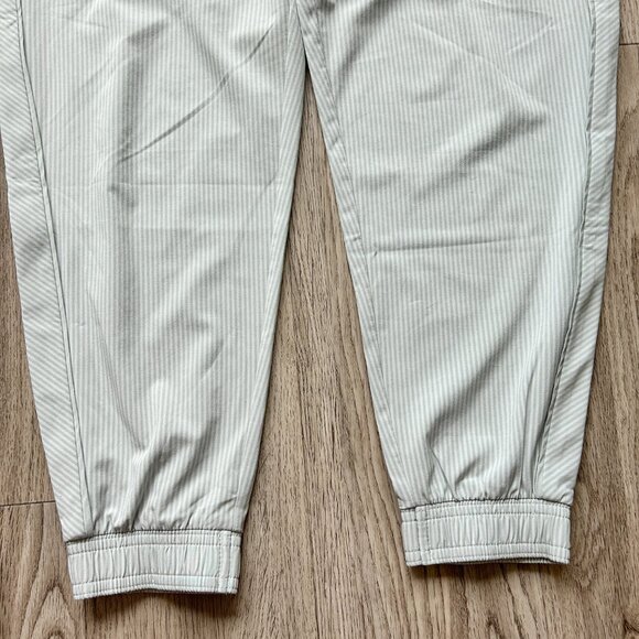 Athleta Brooklyn Textured Jogger in City Stripe Coast Pale Sage Grey 6 Petite - Picture 8 of 11
